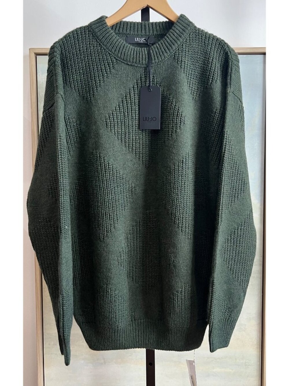 Liu Jo Pullover Men's Sweater Size XXL in Military Green